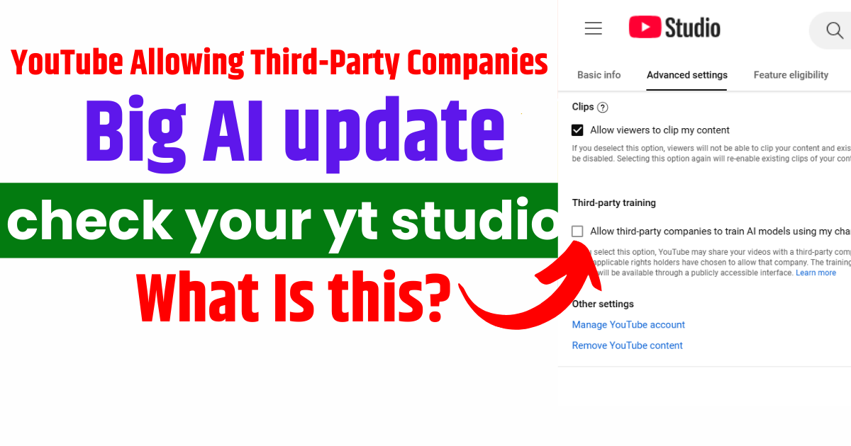 YouTube Allowing Third-Party Companies to Use Your Content for AI Learning